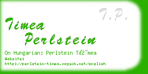 timea perlstein business card